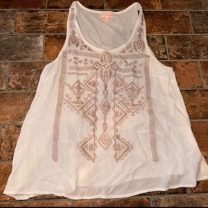 Umgee Jr. cream Aztec themed flowy tank
